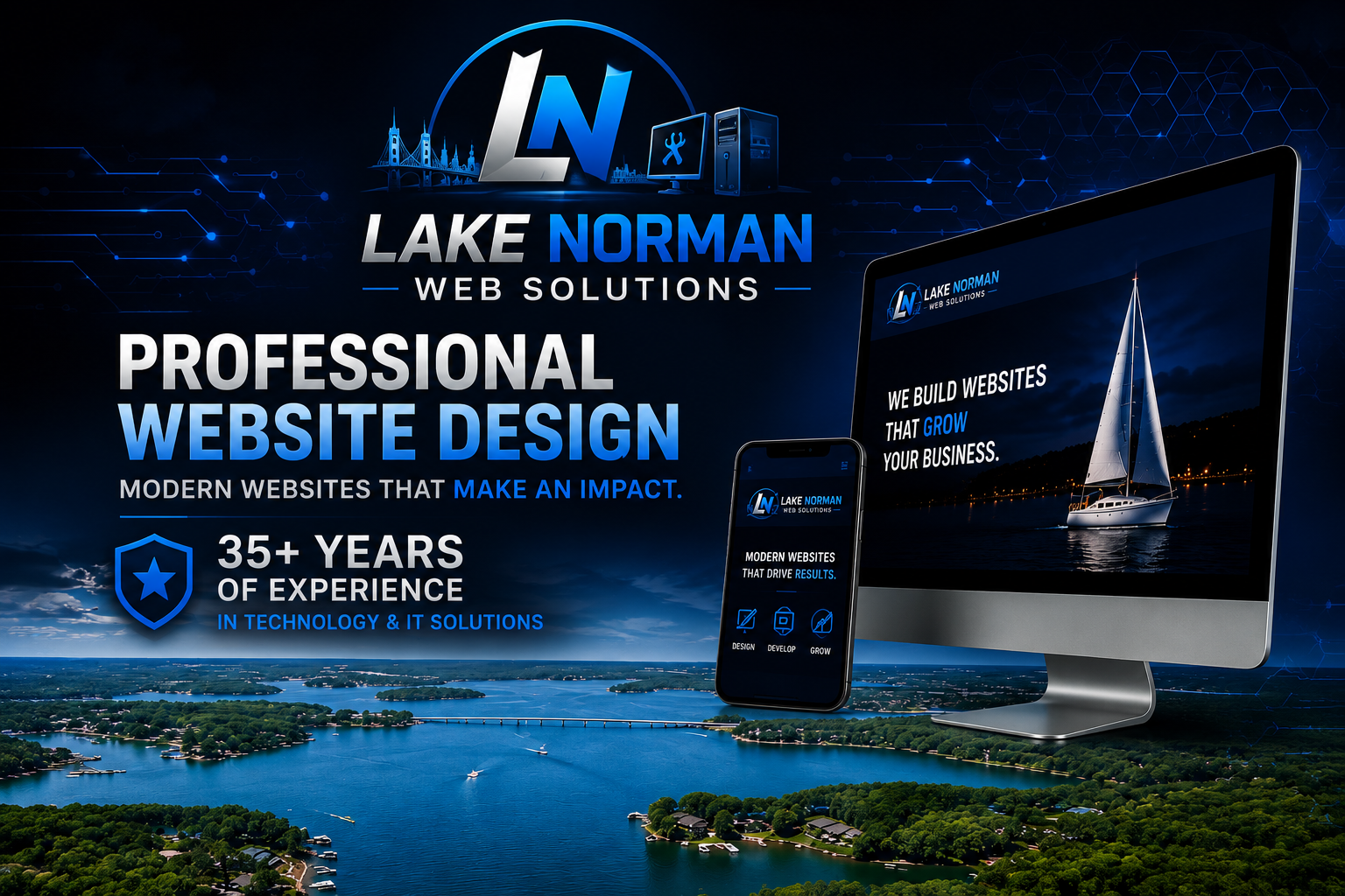Lake Norman Web Solutions — professional website design with 35+ years of technology and IT experience
