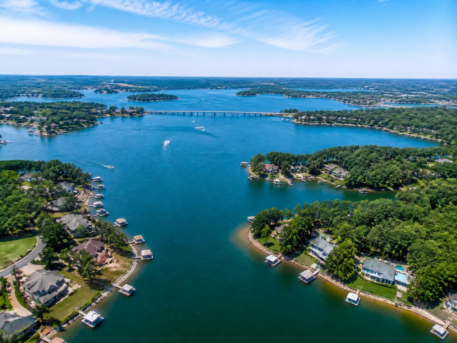 Aerial view of Lake Norman, North Carolina